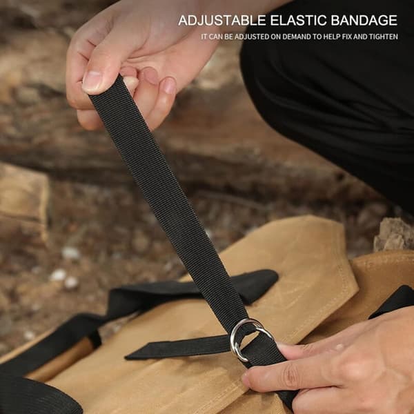 Canvas Log Bag, Firewood Basket, Firewood Storage Bag, with Handle Large Capacity for Fireplace Log Carrier (9843cm)