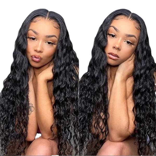 Women's Wig Black Curly Wavy Fiber Heat Resistant Afr
