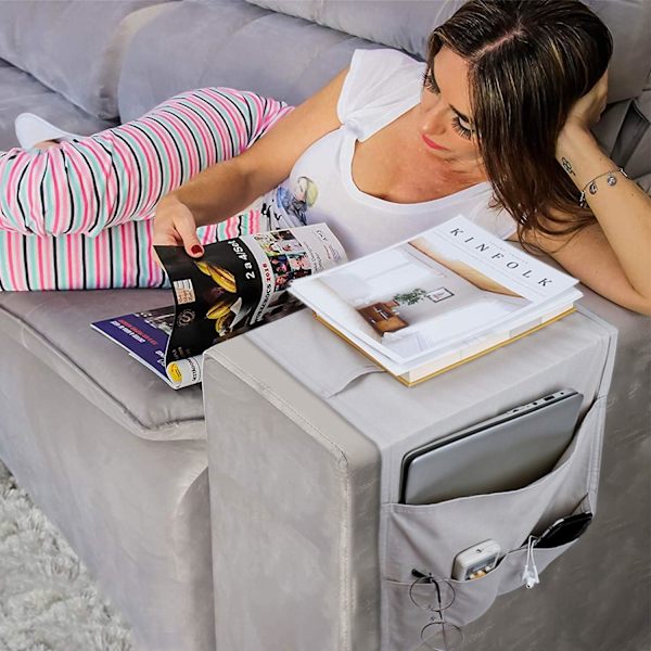 Sofa lenestol organizer, fjernkontrollholder, sofa armlene caddy