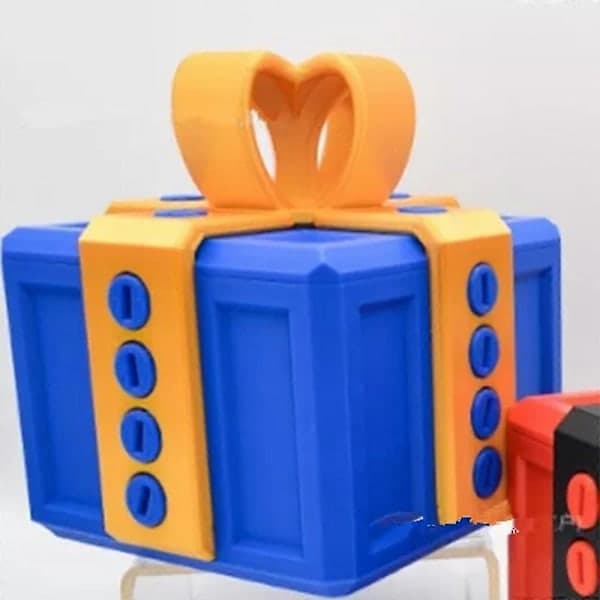 3D Irriterande Presentask med Skruvar, Irriterande Presentask med Vridförvaring Guld blå 8cm Gold blue 8cm