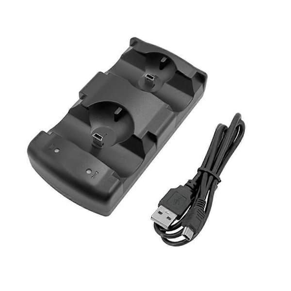 PS3 Håndkontroll Ladestasjon med LED-indikator for Dualshock & Move[JUN]