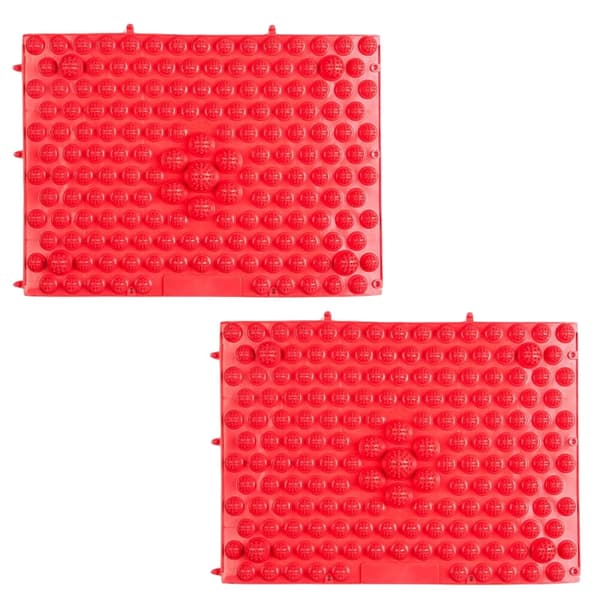 2 enheder fodmassagepuder, trykplader til tæer 29*39 cm rød