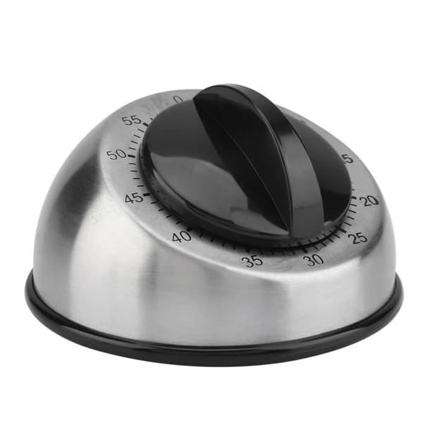 Køkkentimer - Tbest - Rustfrit stål - 60 minutter - Mekanisk - Rustfri Money
