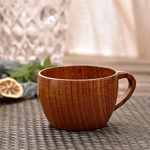 Creative Mug Coffee Mug Natural Wood Round Belly Cup