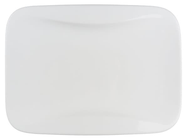 Rektangulær Porcelæns Tallerken - Afrundet Kant - 8-pak Vit 6000