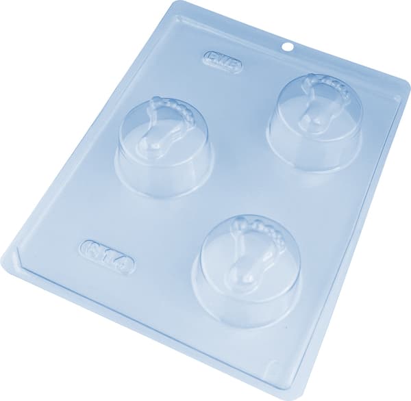 Praline Babyfødder - Babyshower - BWB 814 - Speciel 3-delt form Transparent transparent