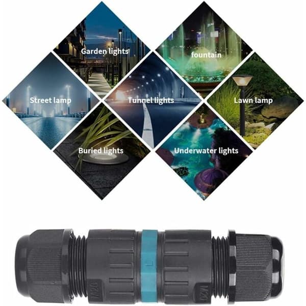 2-pack IP68 Waterproof Screw-Free Quick Connectors