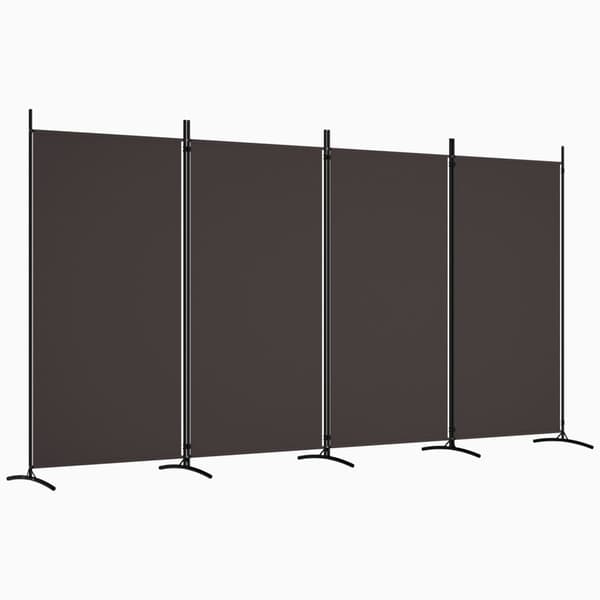 vidaXL Romdeler 4 paneler brun 346x180 cm stoff Brun 4620