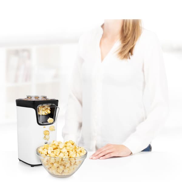 Popcorn Machine 292986 No Oil Needed Svart, Vit 1100