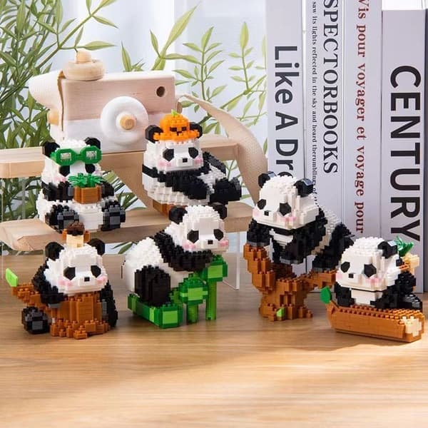 Mini Panda Building Blocks - Cute Chinese Style Educational Toy for Kids