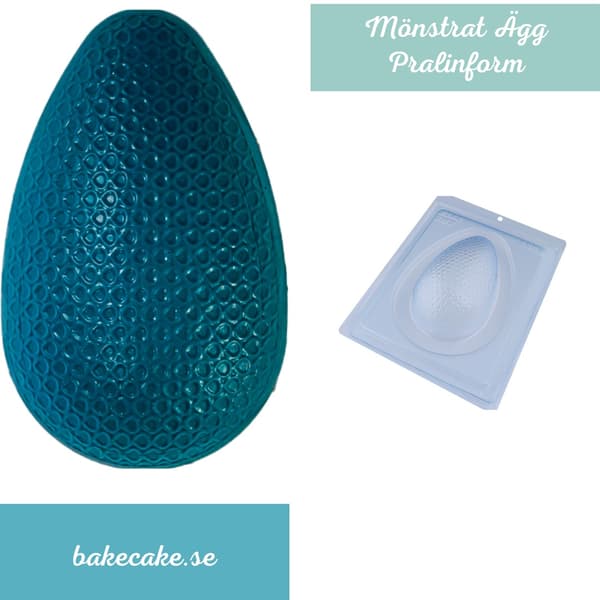 Pralinform Mönstret Egg - BWB 9340 - Spesiell 3-delt form Transparent transparent