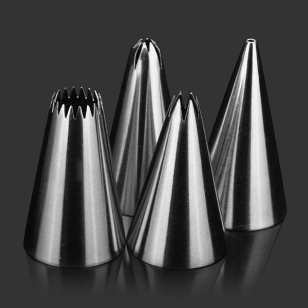 Tyllesæt 16 Dele, Sprøjtetylle, Tyller - BakeCake Silver silver