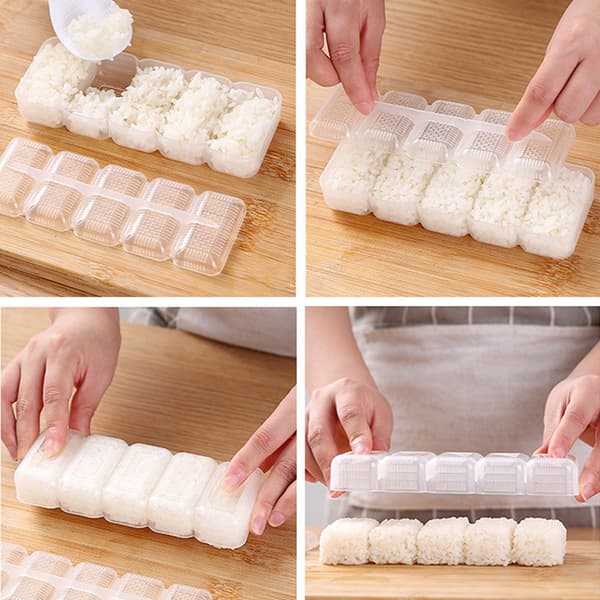 1. Onigiri Sett Sushi Ruller Form Form Bento Form DIY Kjøkken