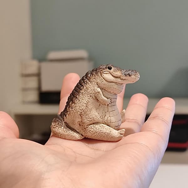 1 st handgjord liten krokodil te husdjur, sand te ceremoni prydnader, perfekt för tebord gåva
