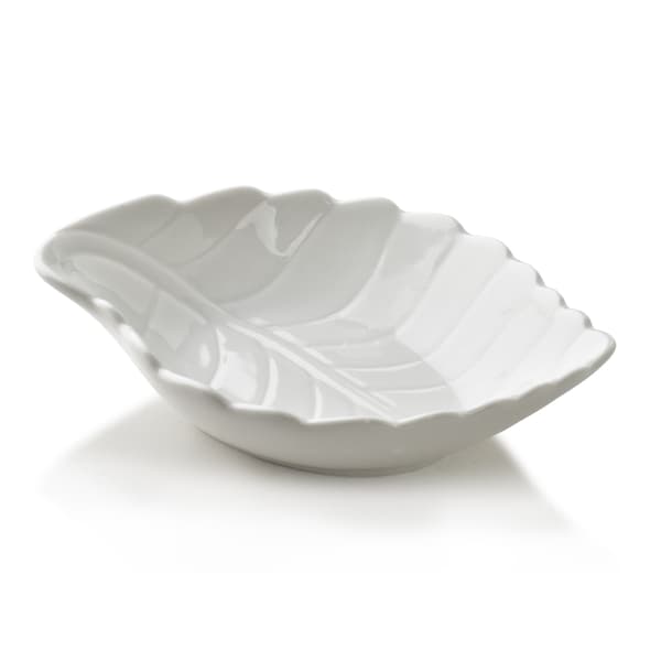 Kulho posliini BASIC Lehti 16x12x4 cm valkoinen 1 kpl