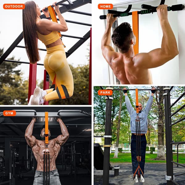Modstandsbånd Pull Up Assistance Bands, Træning Styrketræning (300 lbs - Orange)