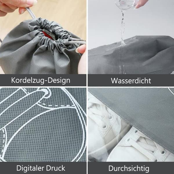 Skobag för resor, vattentät, dammtät, av non-woven tyg