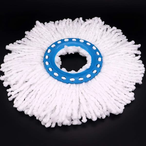 4 stk. mikrofibermoppehoveder, udskiftelige runde moppehoveder 360 graders rotation til gulvrengøring (diameter 16 cm)