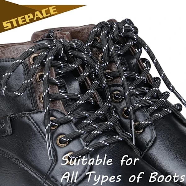 Round Shoelaces [2 Pairs] High-Performance Boot Laces for Hiking Boots, 120 cm