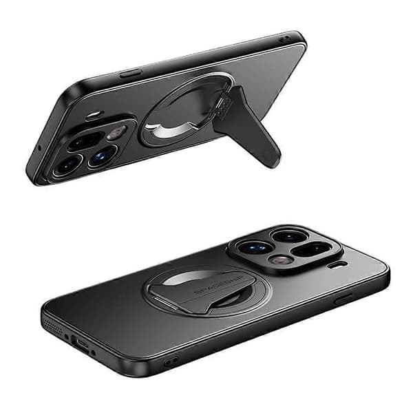Compatible with Oppo Find X9 Pro 5G Case, Compatible with MagSafe, Hidden Stand, Skin-Friendly Matte PC TPU Back Cover-FX-