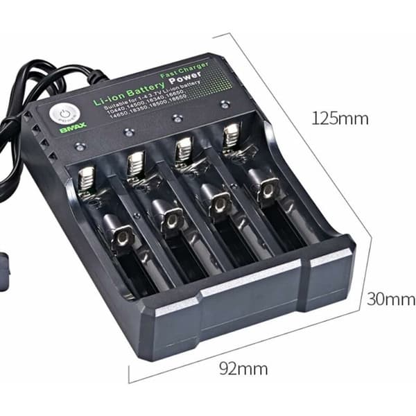 Universal Smart Batterioplader til 18650, 21700, AA, AAA & Flere Li-Ion/Ni-MH[JUN]