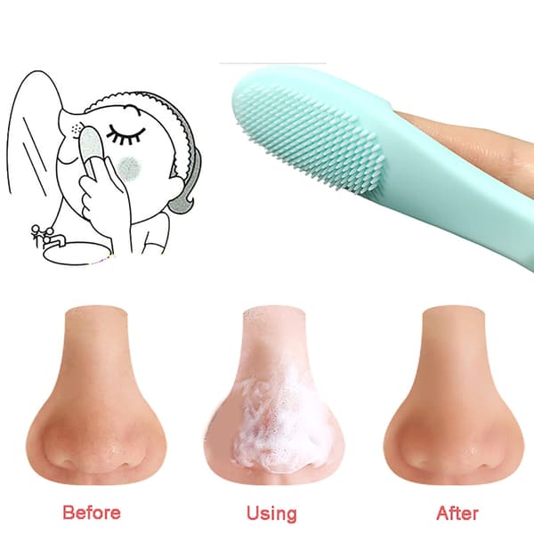 2 Pieces Soft Silicone Facial Cleansing Brushes, Face Scrub Brush for Gentle and Effective Cleaning