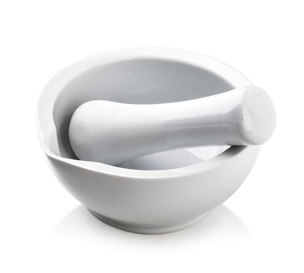 Porcelænsmorter BASIC BASIC 14 x 14 x 6,5 cm Hvid 1 stk
