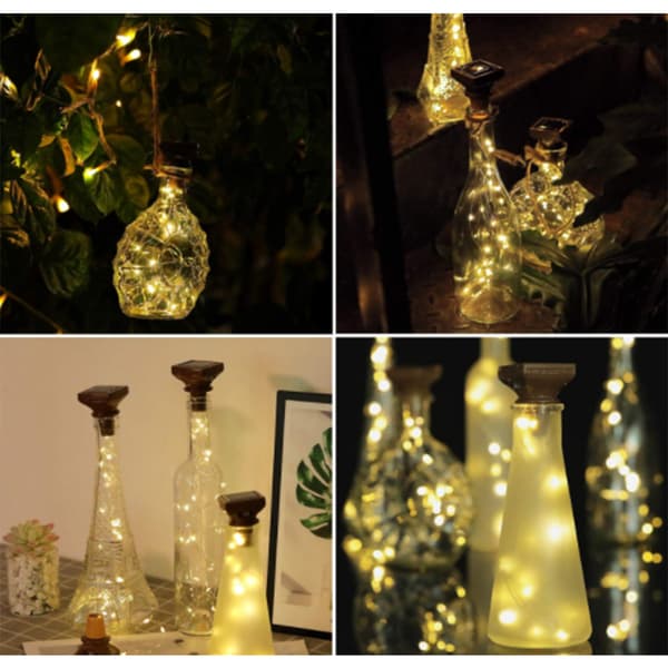 1/6 Solar Wine Bottle Lights, 20 LED Lights