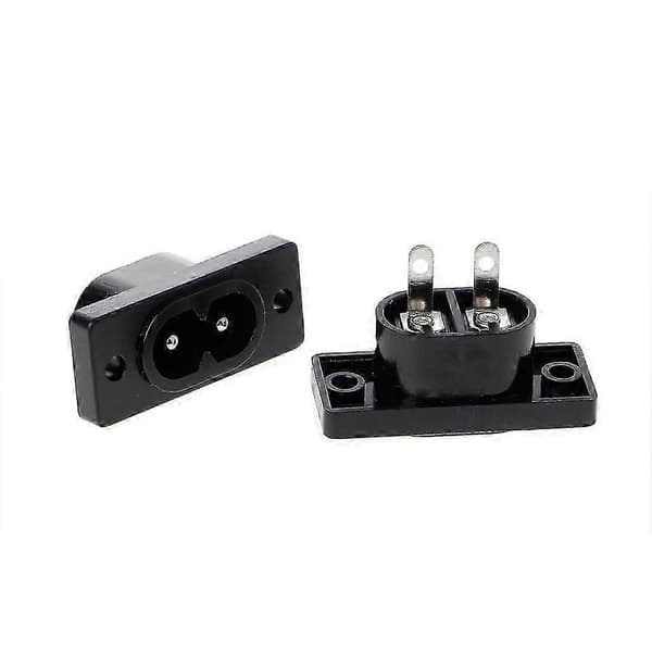5 stk IEC320 C8 2-polet strømkontakt, inntak, AC 250V 2.5A