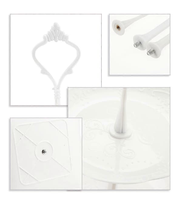 White Cake Stand Round Display For Party Home Decor, 3 Tier Stand [DB]