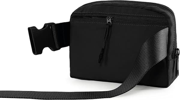 (Sort) Unisex mini bæltetaske med justerbare stropper til træning, løb, rejser, vandreture.