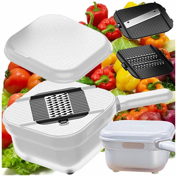 Multifunctional Mandoline Vegetable and Fruit Slicer with Interchangeable Blades