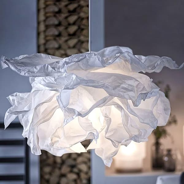 Paper Cloud Ceiling Lamp Simple Art Paper Flower Shape Chandelier and Decorative Cloud Ceiling Lamp for Bedroom (35cm)