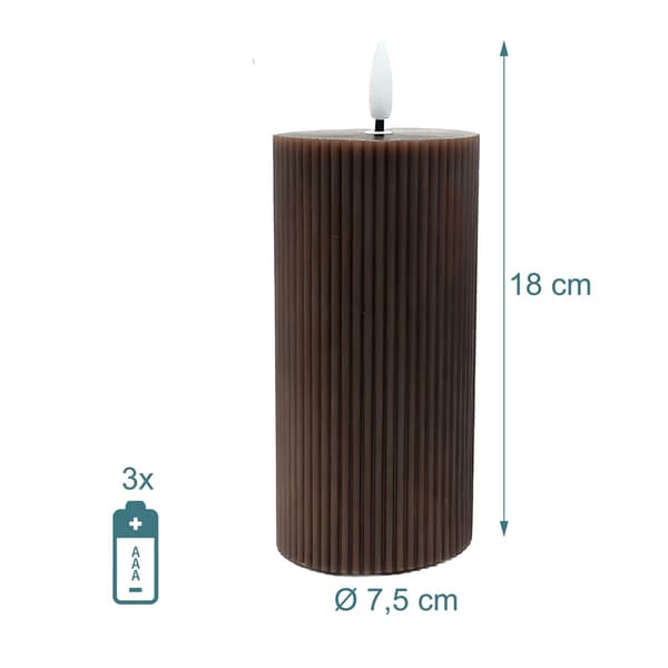 LED-kynttiläsetti, 4 kpl, 18 cm, aitoa vahaa, lepattava liekki