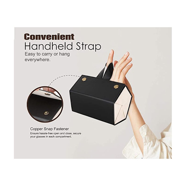Eyeglass case with compartments, carrying case for storing sunglasses