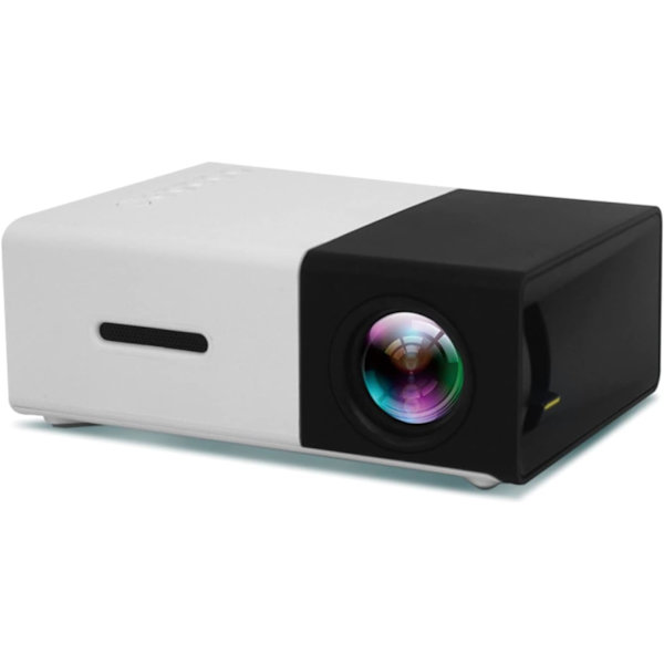 (Sort) Mini Bærbar Projektor, Mini Projektor, Videoprojektor