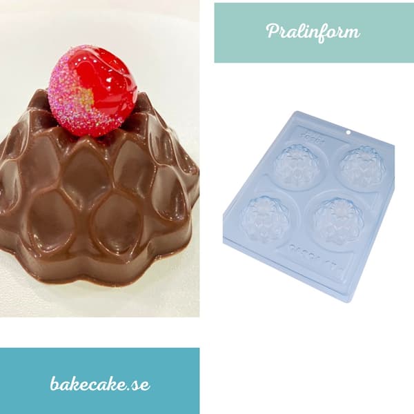 Pralineform Chokoladeform - BWB 10101 - Special 3-delt form Transparent transparent