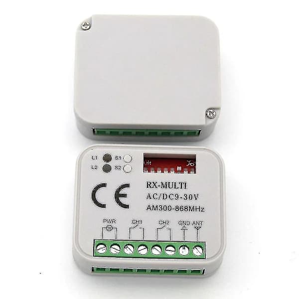 Garage Door Remote Control Receiver 433 868mhz Rx Multi 300-900mhz Ac/dc 9-30v Receiver with Remote Control-ZZY[CO]