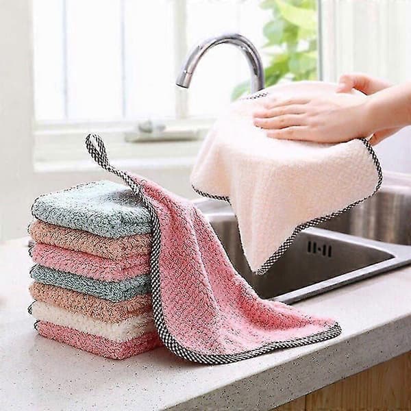 Kitchen Towels, Set of 5 Kitchen Towels, Washable, Eco-Friendly, Ultra-Absorbent-FX-