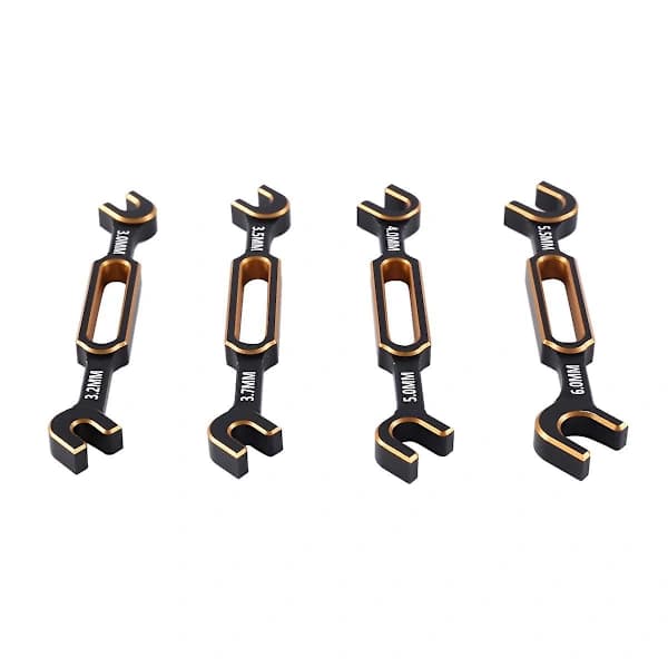 [PL】4 stk Nøkkel 3/3,2/3,5/3,7/4/5/5,5/6mm Strammeskrue Mutterkuleendeleddfjerner Universalverktøy for RC C