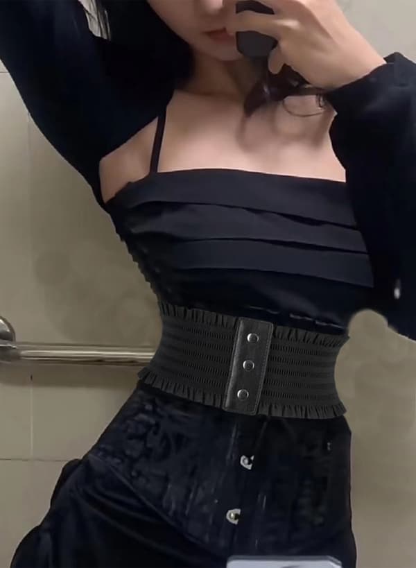 Dam Western Stretch Elastiskt Högt Midjeband Designer Bred BH Bälte Skjorta Jeans Klänning Bälte