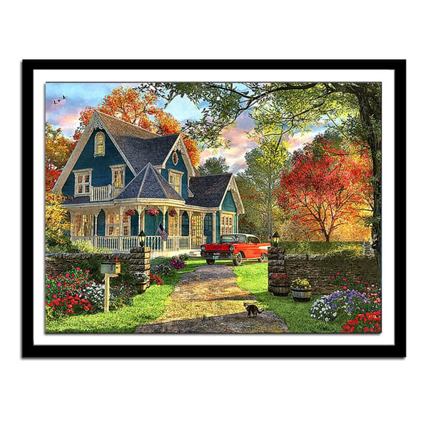Maalaussarjat DIY 5D Timanttimaalaus Maisemamaalaus Maaseutu
