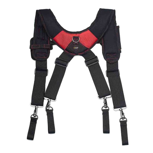 Tool Belt Suspenders Work Braces Flexible Adjustable Straps With Moving Padded Shoulders With 4 Loops-FX-