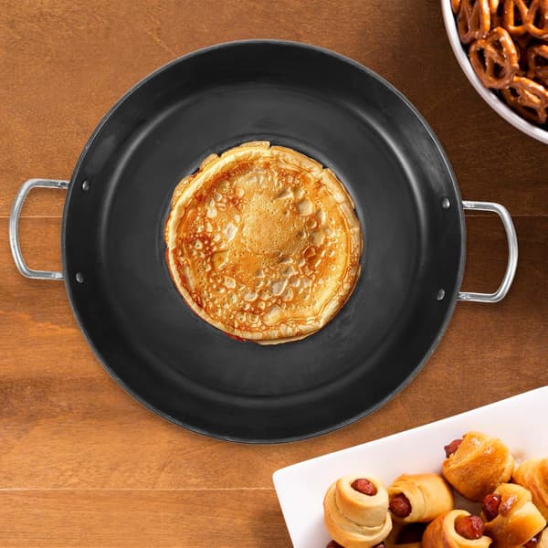 Forhåndskrydret non-stick støpejernspanne - 32 cm, multifunksjonell stekepanne for hjemmelaget mat og biff