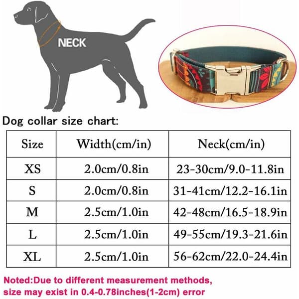 Adjustable Outdoor Dog Collar with Bohemian Style Leash for Medium and Small Dogs A