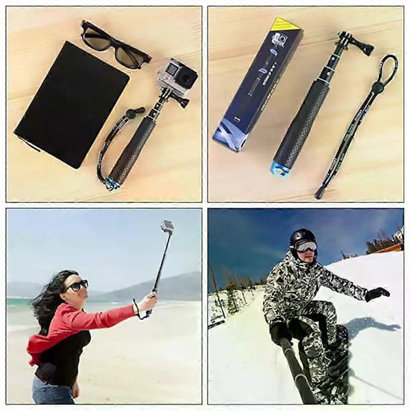 Telescopic Pole with Non-slip Rubber Handle Lightweight Portable Adjustable Scalable For Go 10 9 8 7 6 5 4 3