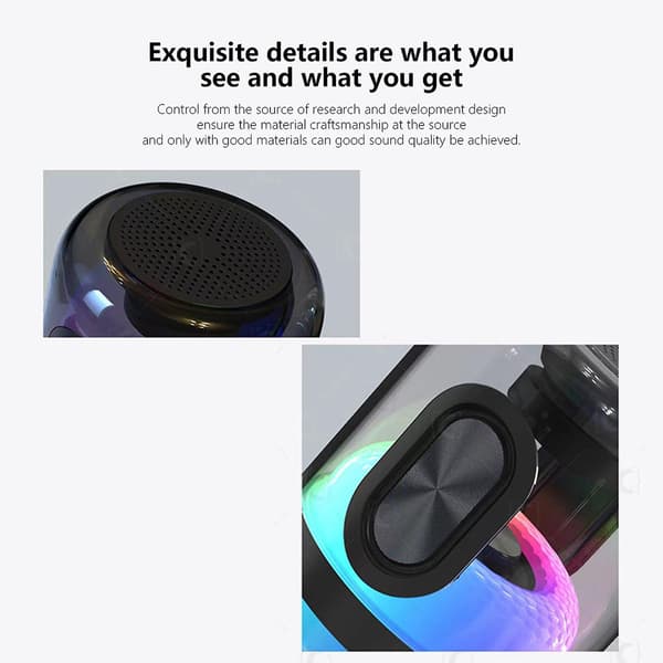Fullskjerms LED-fargede lys Trådløs Bluetooth-lyd Utendørs Bærbar Bil Subwoofer Bluetooth-lyd