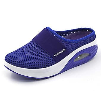 Pustende uformelle mesh slip-on tursko (42 Grå)