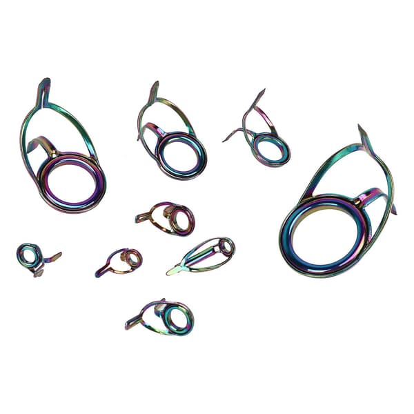 9 stk. Lure Fiskestang Guide Ring Sæt Rustfrit Stål Keramiske Guide Ringe Fiskeudstyr