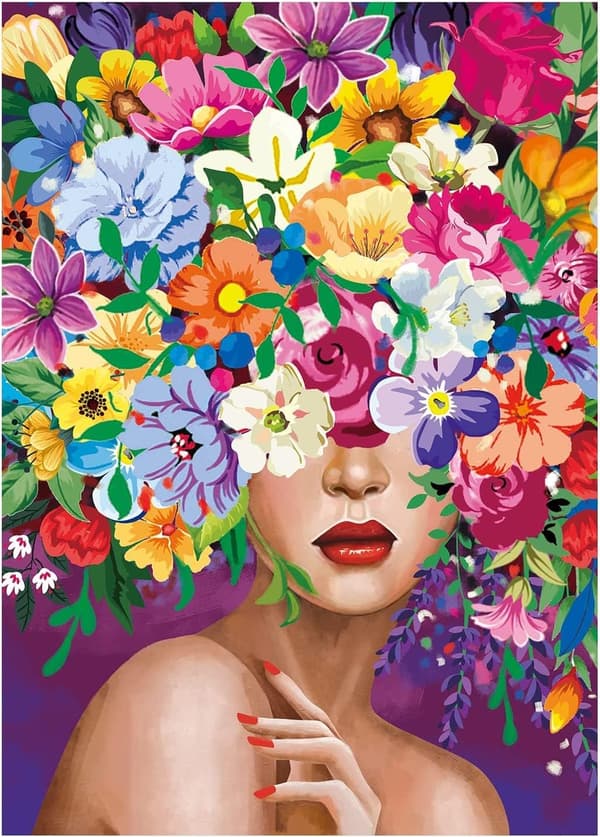 DIY diamantmaling, diamantkunstmaleri blomsterskønhedssæt